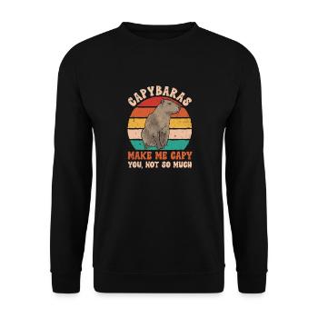Capybara rodent - Unisex Sweatshirt - black - Front - Alina (178cm) & Michal (187cm)