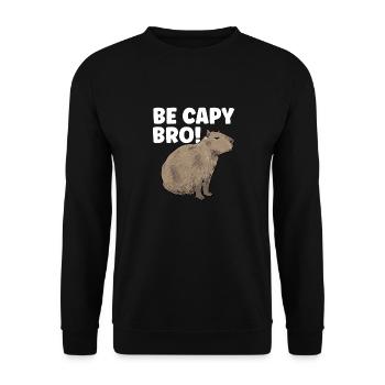Capybara rodent - Unisex Sweatshirt - black - Front - Alina (178cm) & Michal (187cm)