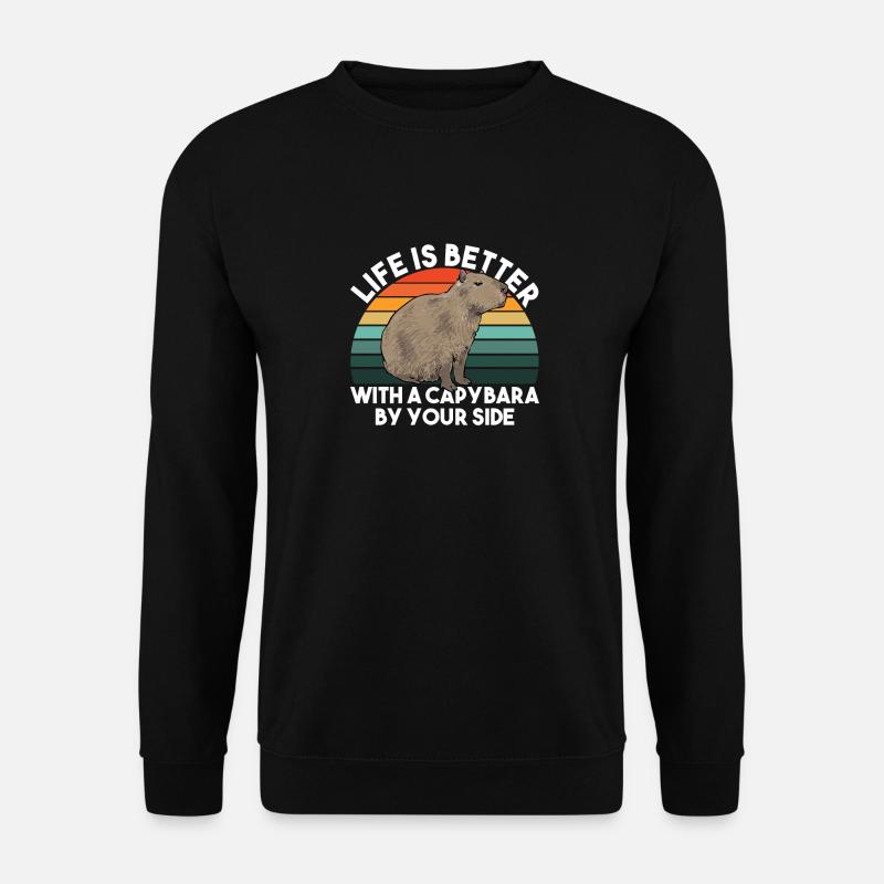 Capybara Nagetier - Unisex Pullover - Schwarz