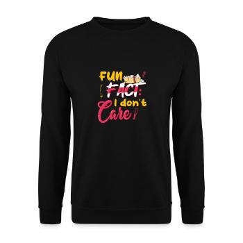Fait amusant que je m’en fiche3 - Sweat-shirt Unisexe - noir - Devant - Alina (178cm) & Michal (187cm)