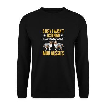 Miniature Australian Shepherd - Unisex Sweatshirt - black - Front - Alina (178cm) & Michal (187cm)