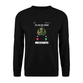 Cthulhu Is Calling, Cosmic Horror Call Cthulhu - Unisex Pullover - Schwarz - Vorne - Alina (178cm) & Michal (187cm)
