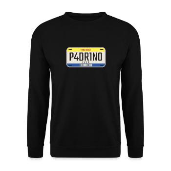 Mexican Godfather Car Plate Best Padrino De Boda - Unisex Sweatshirt - black - Front - Alina (178cm) & Michal (187cm)