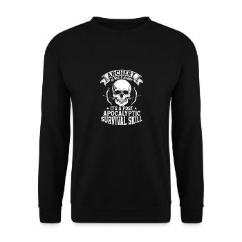 Archery Is Not A Hobby It's A Survival Skill Arche - Unisex Sweatshirt - black - Front - Alina (178cm) & Michal (187cm)