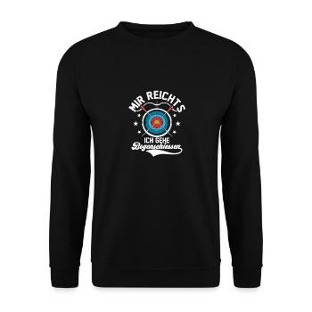 Mir reicht's ich gehe Bogenschiessen Pfeil Bogensc - Unisex Pullover - Schwarz - Vorne - Alina (178cm) & Michal (187cm)