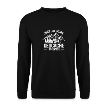 Only one more geocache I promise funny things - Unisex Sweatshirt - black - Front - Alina (178cm) & Michal (187cm)