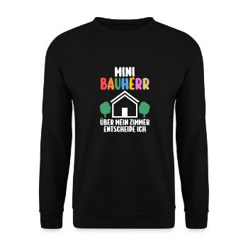 Dinosaurier Bagger Bauherr - Unisex Pullover - Schwarz - Vorne - Alina (178cm) & Michal (187cm)