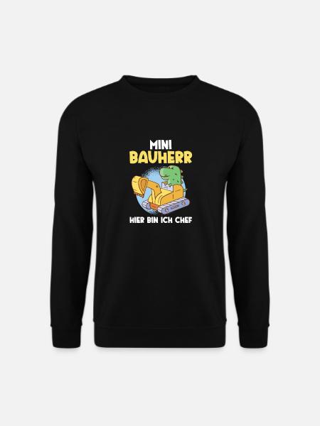 Dinosaurier Bagger Bauherr - Unisex Pullover - Schwarz