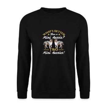 Berger australien miniature - Sweat-shirt Unisexe - noir - Devant - Alina (178cm) & Michal (187cm)