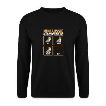 Miniature Australian Shepherd - Unisex Sweatshirt - black - Front - Alina (178cm) & Michal (187cm)