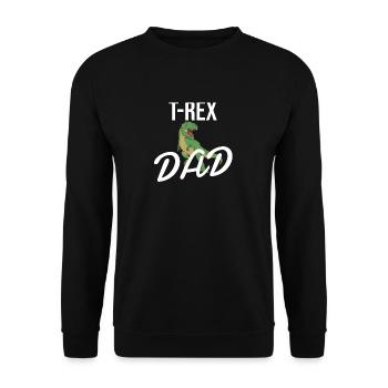 T-Rex DAD das originelle Shirt für Saurier Fan´s - Unisex Pullover - Schwarz - Vorne - Alina (178cm) & Michal (187cm)