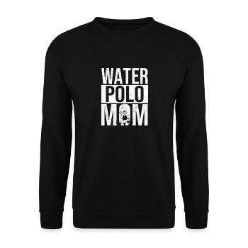 Wasserpolo Mom Game Day Swim Team Mama Love Swim - Unisex Pullover - Schwarz - Vorne - Alina (178cm) & Michal (187cm)