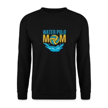 Water Polo Maman Jeu Jour Natation Équipe Maman Love Swim - Sweat-shirt Unisexe - noir - Devant - Alina (178cm) & Michal (187cm)