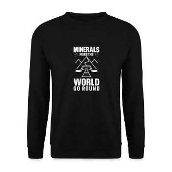 Les minéraux font le tour du monde en collectant des minerais - Sweat-shirt Unisexe - noir - Devant - Alina (178cm) & Michal (187cm)