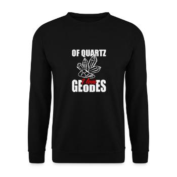 Ores: Collecting minerals and gemstones - Unisex Sweatshirt - black - Front - Alina (178cm) & Michal (187cm)