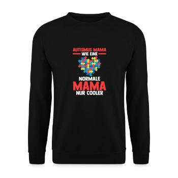 Autismus Mama Mutter Autist Autisten - Unisex Pullover - Schwarz - Vorne - Alina (178cm) & Michal (187cm)