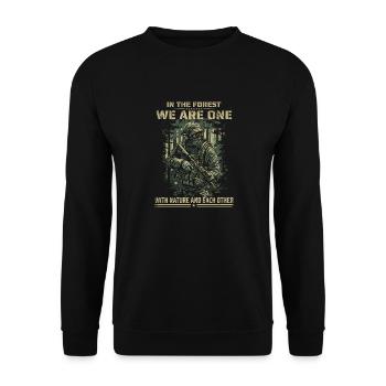Special Forces Tactical Design Camouflage - Unisex Sweatshirt - black - Front - Alina (178cm) & Michal (187cm)
