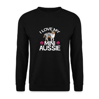 Berger australien miniature - Sweat-shirt Unisexe - noir - Devant - Alina (178cm) & Michal (187cm)