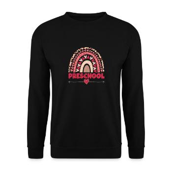 Preschool Teacher Rainbow Student Back - Unisex Sweatshirt - black - Front - Alina (178cm) & Michal (187cm)