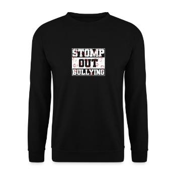 Stomp Out Bullying Funny Back To School Bildung - Unisex Pullover - Schwarz - Vorne - Alina (178cm) & Michal (187cm)