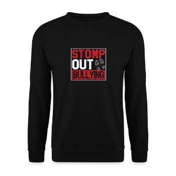 Stomp Out Bullying Funny Back To School Bildung - Unisex Pullover - Schwarz - Vorne - Alina (178cm) & Michal (187cm)