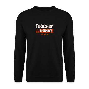 Lehrerin in Ausbildung Lustige Schule Kindergarten - Unisex Pullover - Schwarz - Vorne - Alina (178cm) & Michal (187cm)