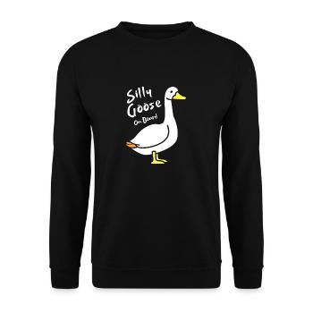 Silly Goose on Board - Unisex Pullover - Schwarz - Vorne - Alina (178cm) & Michal (187cm)