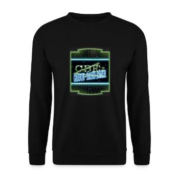 statement present codes joke awesome encrypt - Unisex Sweatshirt - black - Front - Alina (178cm) & Michal (187cm)