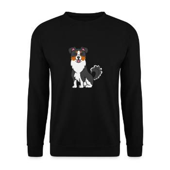 Miniature Australian Shepherd - Unisex Sweatshirt - black - Front - Alina (178cm) & Michal (187cm)