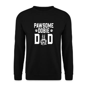 Doberman Pinscher Dog Dobie - Unisex Sweatshirt - black - Front - Alina (178cm) & Michal (187cm)