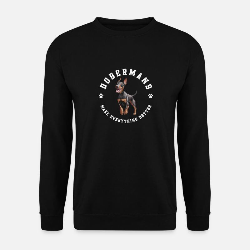 Doberman Pinscher Dog Dobie - Unisex Sweatshirt - black