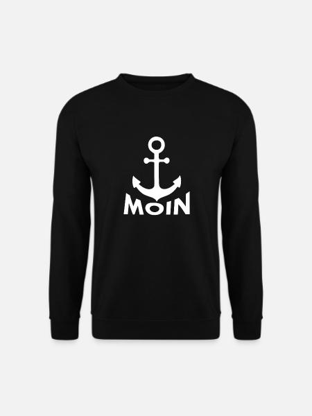 moin. weiß - Unisex Pullover - Schwarz