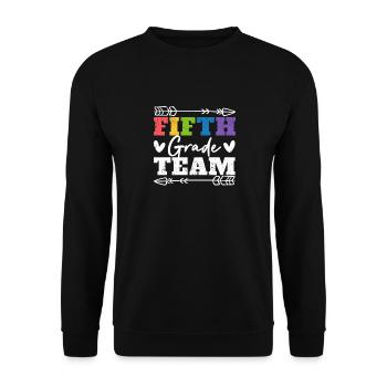 5th Class Team Figth Class Teacher Student Back - Unisex Sweatshirt - black - Front - Alina (178cm) & Michal (187cm)