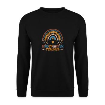 Enseignante de maternelle drôle Enseigner l’amour Inspirer - Sweat-shirt Unisexe - noir - Devant - Alina (178cm) & Michal (187cm)