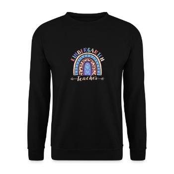Enseignante de maternelle drôle Enseigner l’amour Inspirer - Sweat-shirt Unisexe - noir - Devant - Alina (178cm) & Michal (187cm)