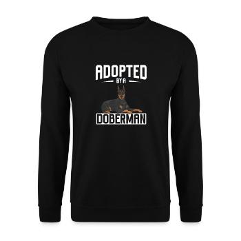 Doberman Pinscher Dog Dobie - Unisex Sweatshirt - black - Front - Alina (178cm) & Michal (187cm)
