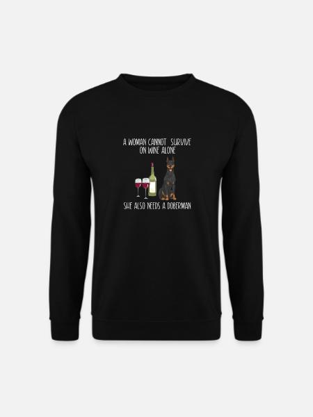 Doberman Pinscher Dog Dobie - Unisex Sweatshirt - black