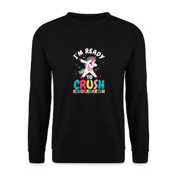 I'm ready to destroy the kindergarten lust - Unisex Sweatshirt - black - Front - Alina (178cm) & Michal (187cm)