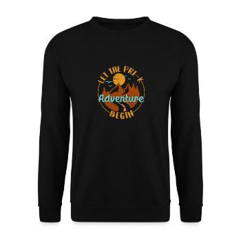 L’aventure des enfants d’âge préscolaire peut commencer - Sweat-shirt Unisexe - noir - Devant - Alina (178cm) & Michal (187cm)