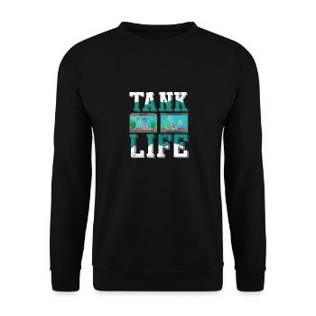 Tank Life Fish Keeping Aquarium Owner - Unisex Sweatshirt - black - Front - Alina (178cm) & Michal (187cm)