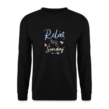 Relax Sunday Pure détente - Sweat-shirt Unisexe - noir - Devant - Alina (178cm) & Michal (187cm)