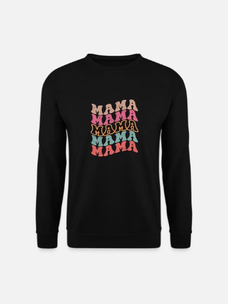 Groovy mama retro vintage new mom - mothers day - Unisex Sweatshirt - black