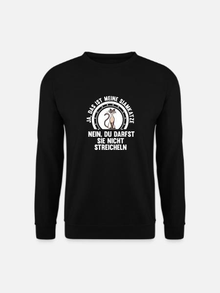 Siamkatze Katze - Unisex Pullover - Schwarz