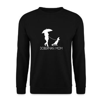 Doberman Pinscher Dog Dobie - Unisex Sweatshirt - black - Front - Alina (178cm) & Michal (187cm)