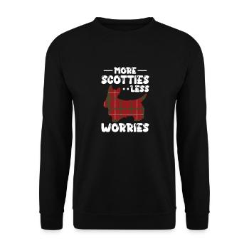 Scottish Terrier Scottie Hund - Unisex Pullover - Schwarz - Vorne - Alina (178cm) & Michal (187cm)