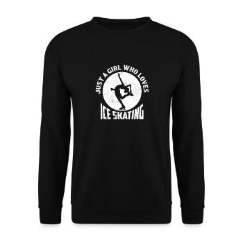 Just A Girl Who Loves Ice Skating Figure Skater - Unisex Sweatshirt - black - Front - Alina (178cm) & Michal (187cm)