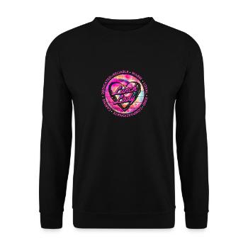 Tie Dye Schule Mittagessen Dame zurück zu Schule - Unisex Pullover - Schwarz - Vorne - Alina (178cm) & Michal (187cm)