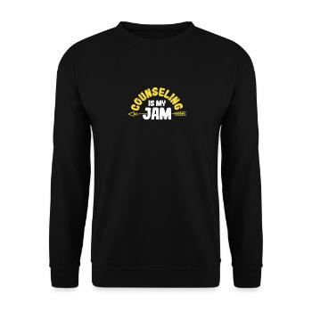 Counseling Is My Jam School Counselor Recognition - Unisex Sweatshirt - black - Front - Alina (178cm) & Michal (187cm)