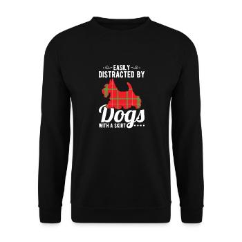 Scottish Terrier Scottie Hund - Unisex Pullover - Schwarz - Vorne - Alina (178cm) & Michal (187cm)