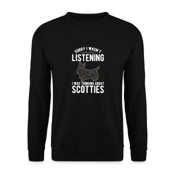 Scottish Terrier Scottie Hund - Unisex Pullover - Schwarz - Vorne - Alina (178cm) & Michal (187cm)